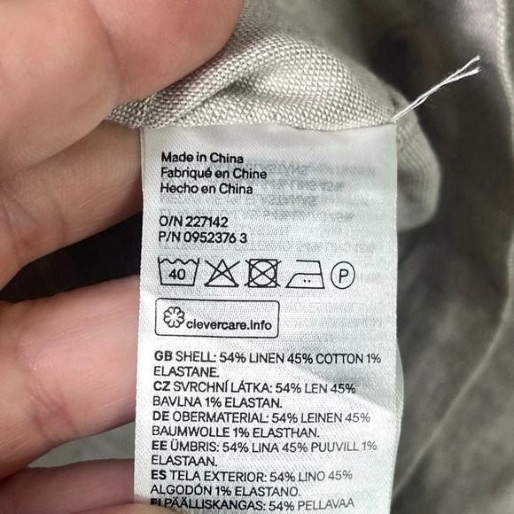 H&M Regular Fit Linen Cotton Long Sleeve Button Down Collared Casual Shirt XL - Picture 5 of 5